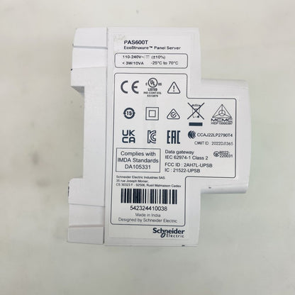 Schneider Electric EcoStruxure PAS600T Panel Server DIN Rail Grade-B