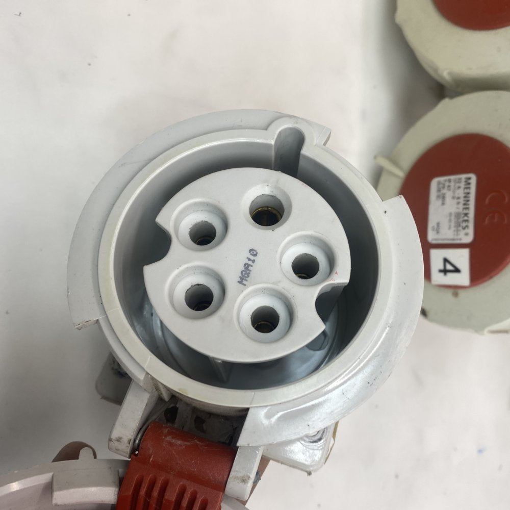 Joblot of 7 MENNEKES Typ 240A 32A 3P+N+E IP67 240/415V Industrial Sockets