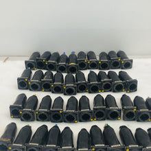 Joblot of 40 Black Panel-Mount Circular Cable Connectors with Leads AS IS Bundle