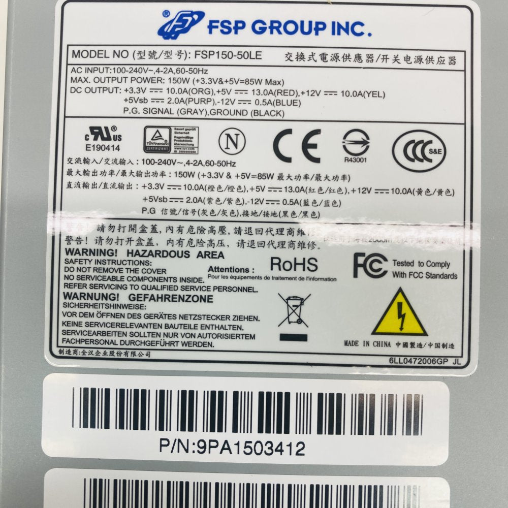 FSP Group FSP150-50LE 150W Slim SFX Power Supply PSU 24-Pin SATA Grade A