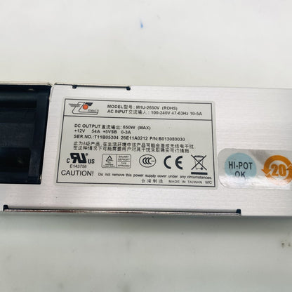 EMACS M1U-2650V 650W Hot-Swap Server Power Supply PSU Grade A