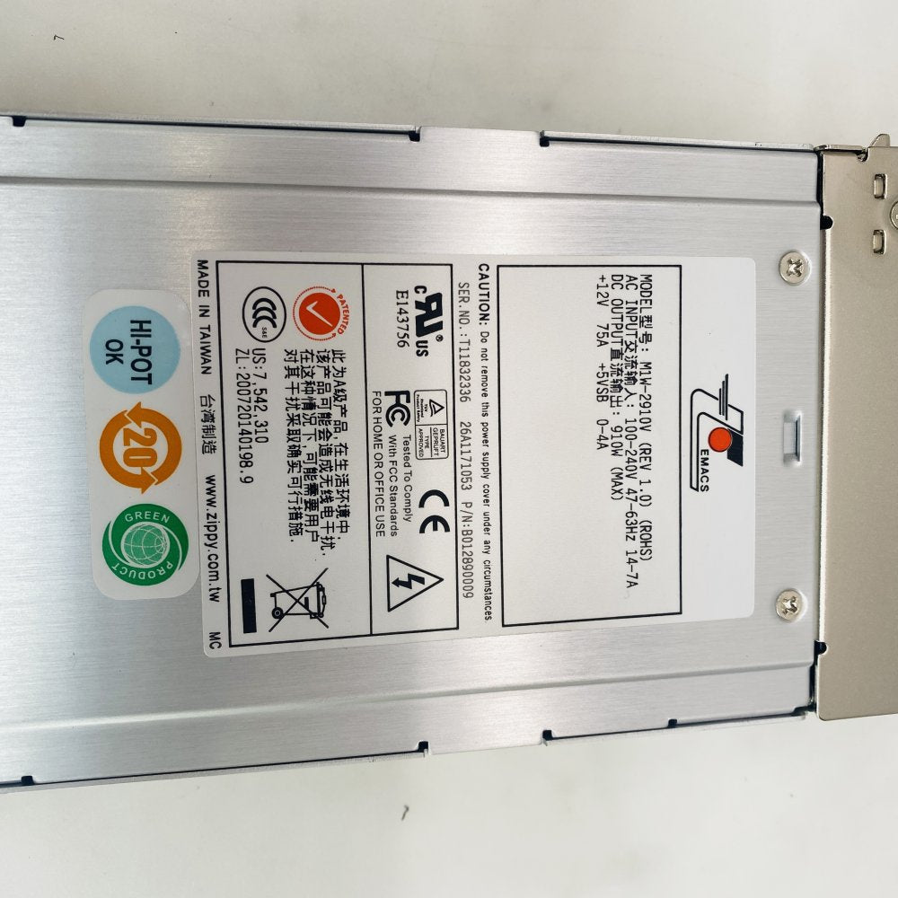 Zippy MW-2910V Rev 1.0 Server Power Supply 12V 73A 100-240V Grade A