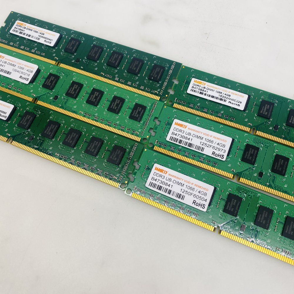 DDR3 4GB 1066MHz PC3-8500 UDIMM B473B841 RAM - Lot of 6 Grade A