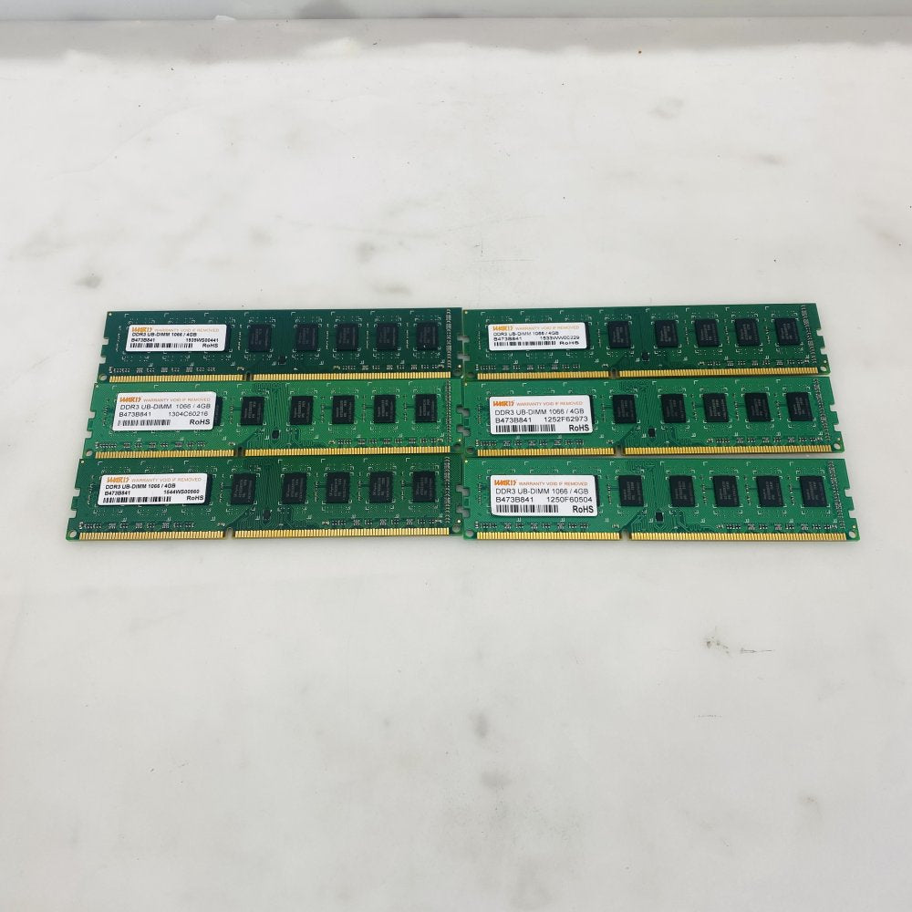 DDR3 4GB 1066MHz PC3-8500 UDIMM B473B841 RAM - Lot of 6 Grade A