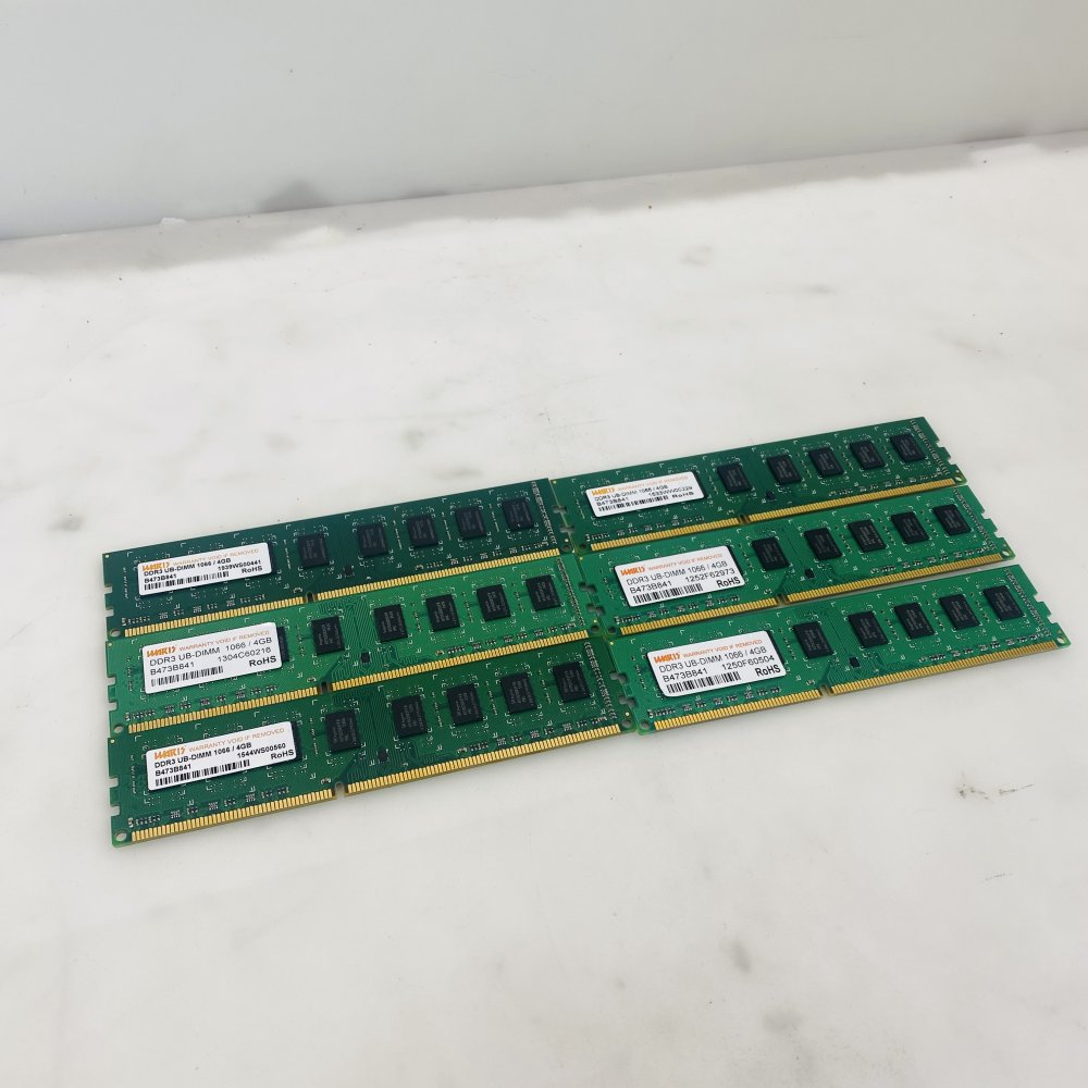 DDR3 4GB 1066MHz PC3-8500 UDIMM B473B841 RAM - Lot of 6 Grade A