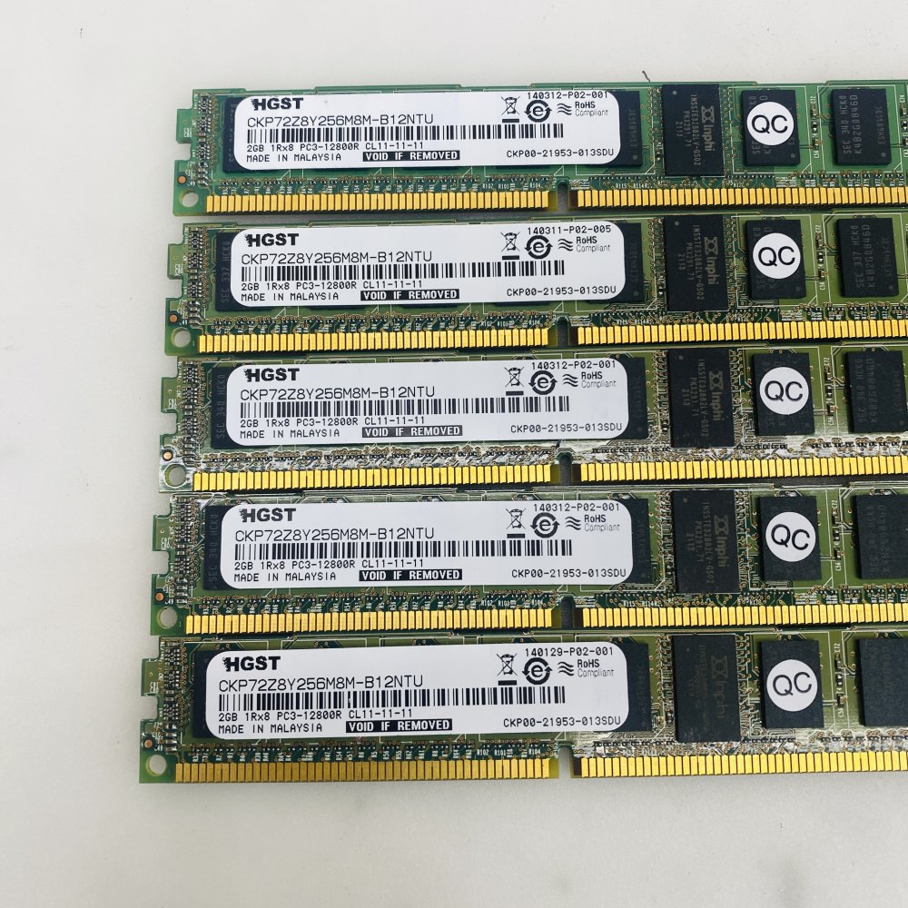 HGST 2GB PC3-12800R DDR3 Server RAM CKP72Z8Y256M8M-B12NTU x5 Grade A