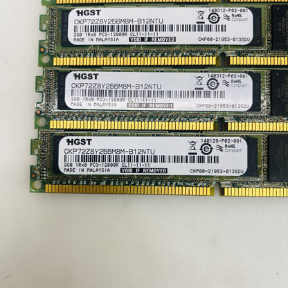 HGST 2GB PC3-12800R DDR3 Server RAM CKP72Z8Y256M8M-B12NTU x5 Grade A