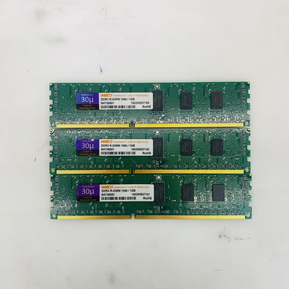 WARIS DDR3 R-DIMM 1066MHz 1GB x3 (B473B881) Grade A