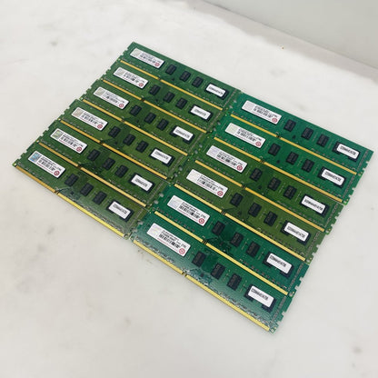 Lot of 12 Transcend 4GB DDR3 1600MHz (PC3-12800) 2Rx8 RAM Modules Grade A