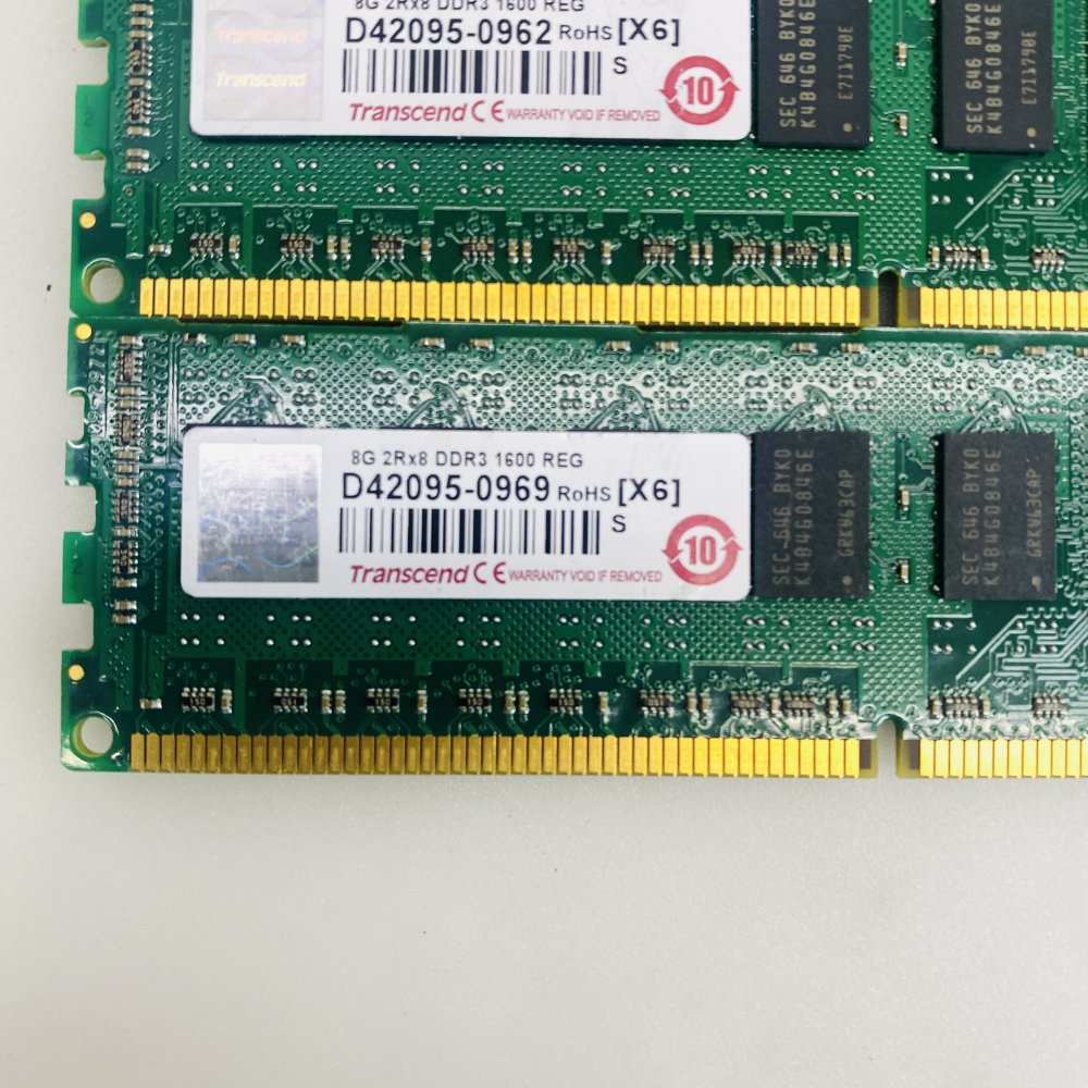Transcend 8GB DDR3-1600 ECC Registered RDIMM D42095-0969 x4 Grade A