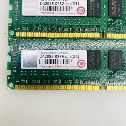 Transcend 8GB DDR3-1600 ECC Registered RDIMM D42095-0969 x4 Grade A