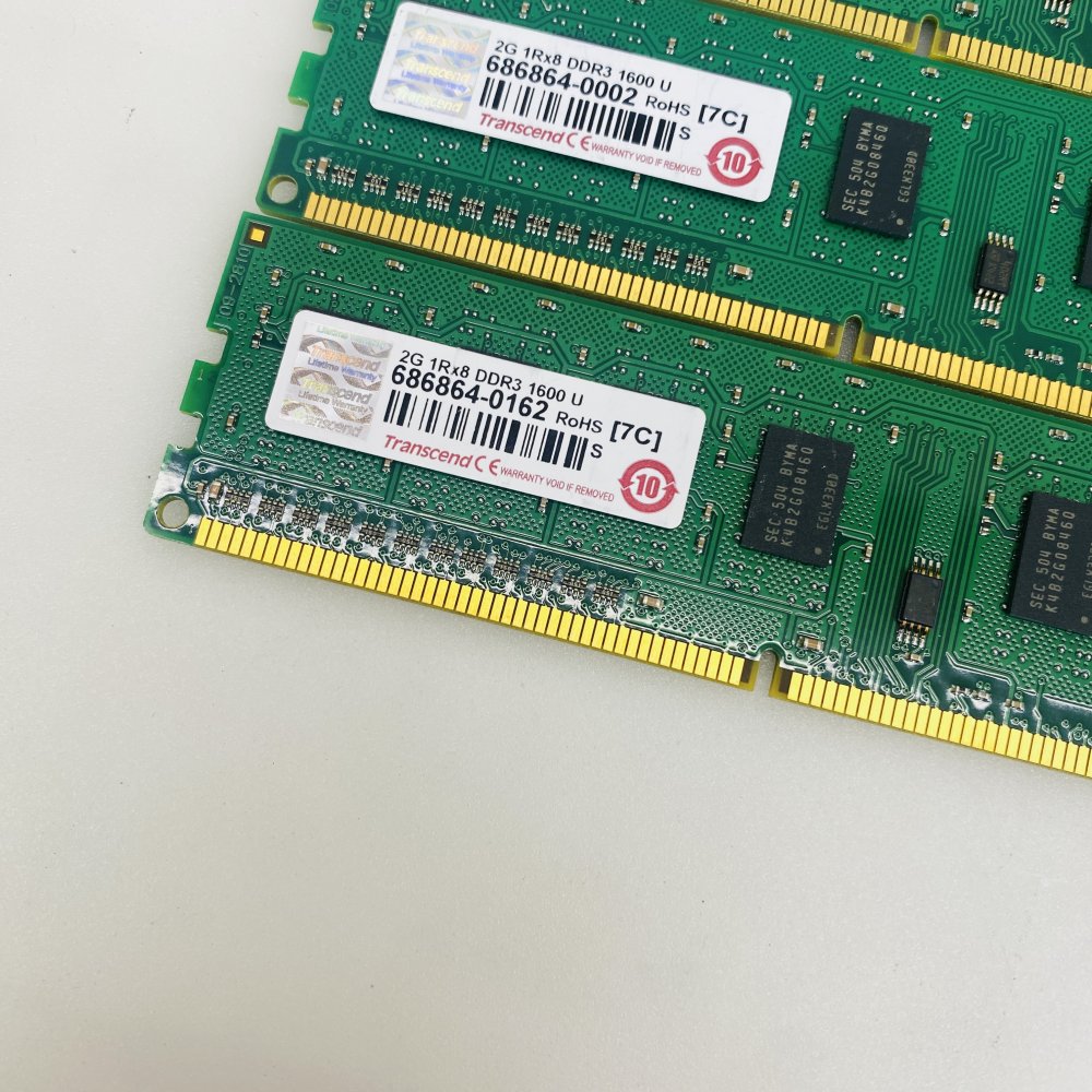 Transcend 2GB DDR3 1600MHz (PC3-12800) 1Rx8 DIMM Lot of 5 Grade A