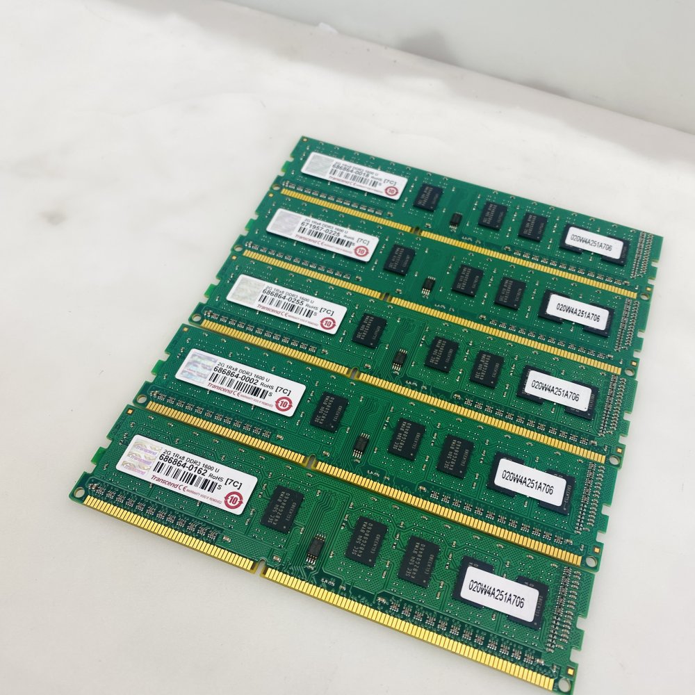 Transcend 2GB DDR3 1600MHz (PC3-12800) 1Rx8 DIMM Lot of 5 Grade A