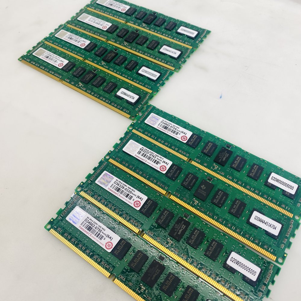 Transcend 4GB DDR3-1600 REG ECC Server RAM DIMM D34502-0755 Lot of 8 Grade A