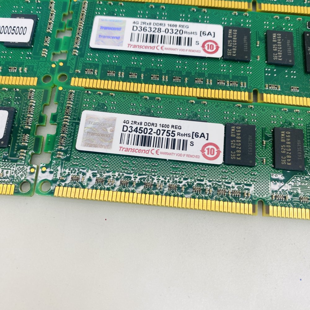 Transcend 4GB DDR3-1600 REG ECC Server RAM DIMM D34502-0755 Lot of 8 Grade A