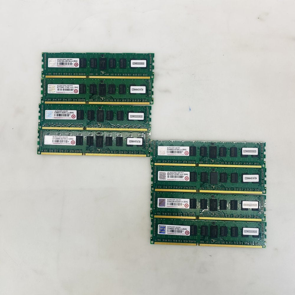 Transcend 4GB DDR3-1600 REG ECC Server RAM DIMM D34502-0755 Lot of 8 Grade A