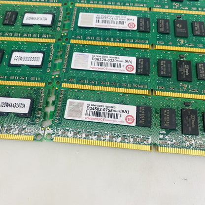 Transcend 4GB DDR3-1600 REG ECC Server RAM DIMM D34502-0755 Lot of 8 Grade A