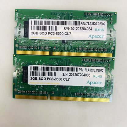 Apacer DDR3 PC3-8500 RAM Lot - 2x4GB UDIMM + 2x2GB SODIMM CL7 Grade A