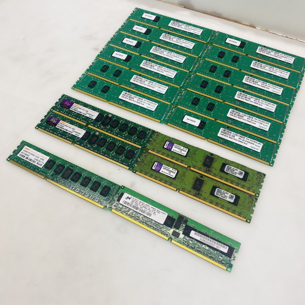 Lot 18x ECC Registered RDIMM RAM Apacer Kingston Micron WARIS DDR2/DDR3 Grade A
