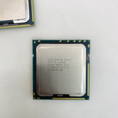 Lot of 2 Intel Xeon E5620 2.40GHz LGA1366 CPUs SLBV4 Grade A