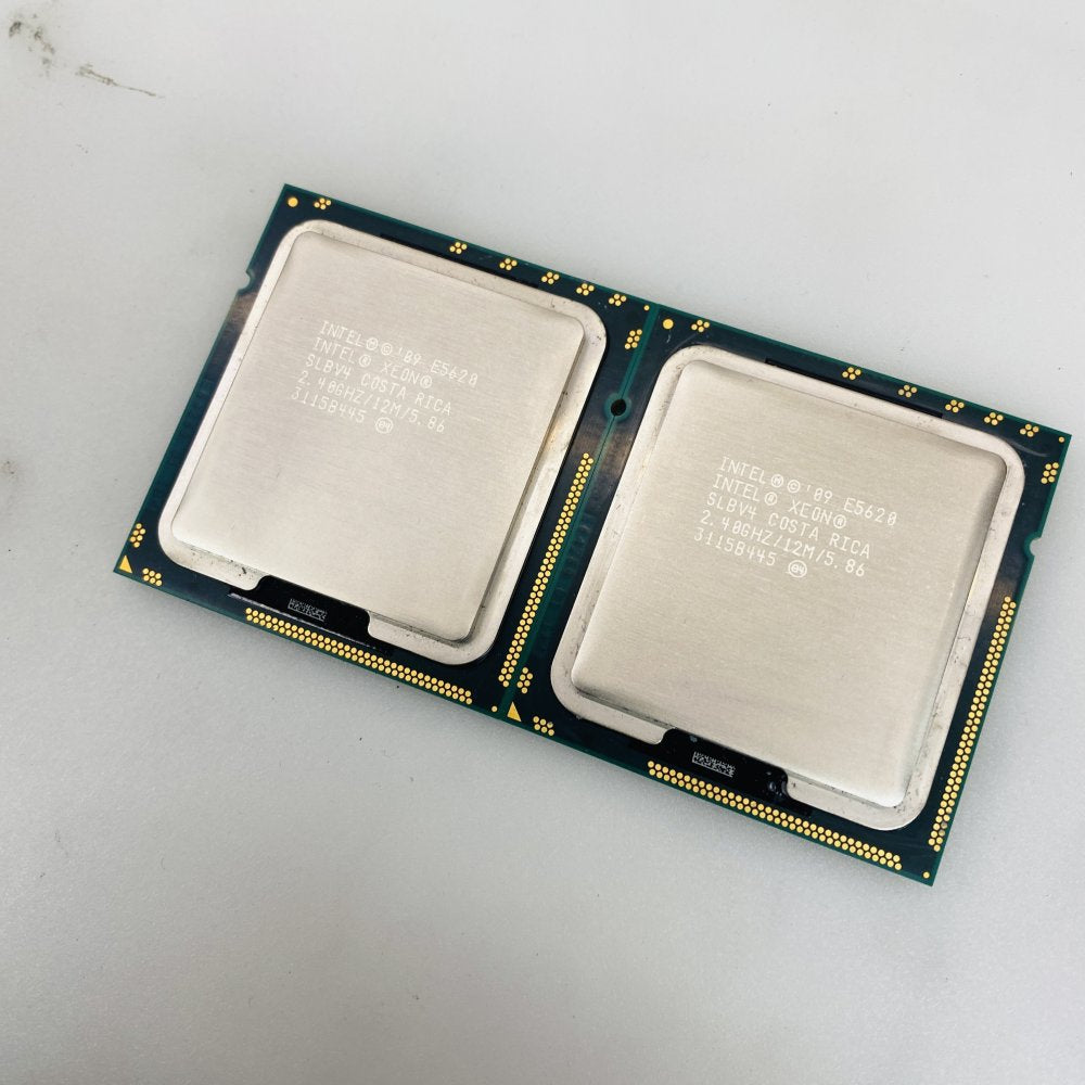 Lot of 2 Intel Xeon E5620 2.40GHz LGA1366 CPUs SLBV4 Grade A
