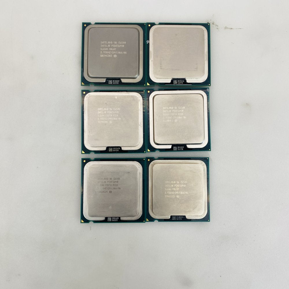 Lot of 6 Intel Pentium E6500 2.93GHz CPU Processors LGA775 Grade A
