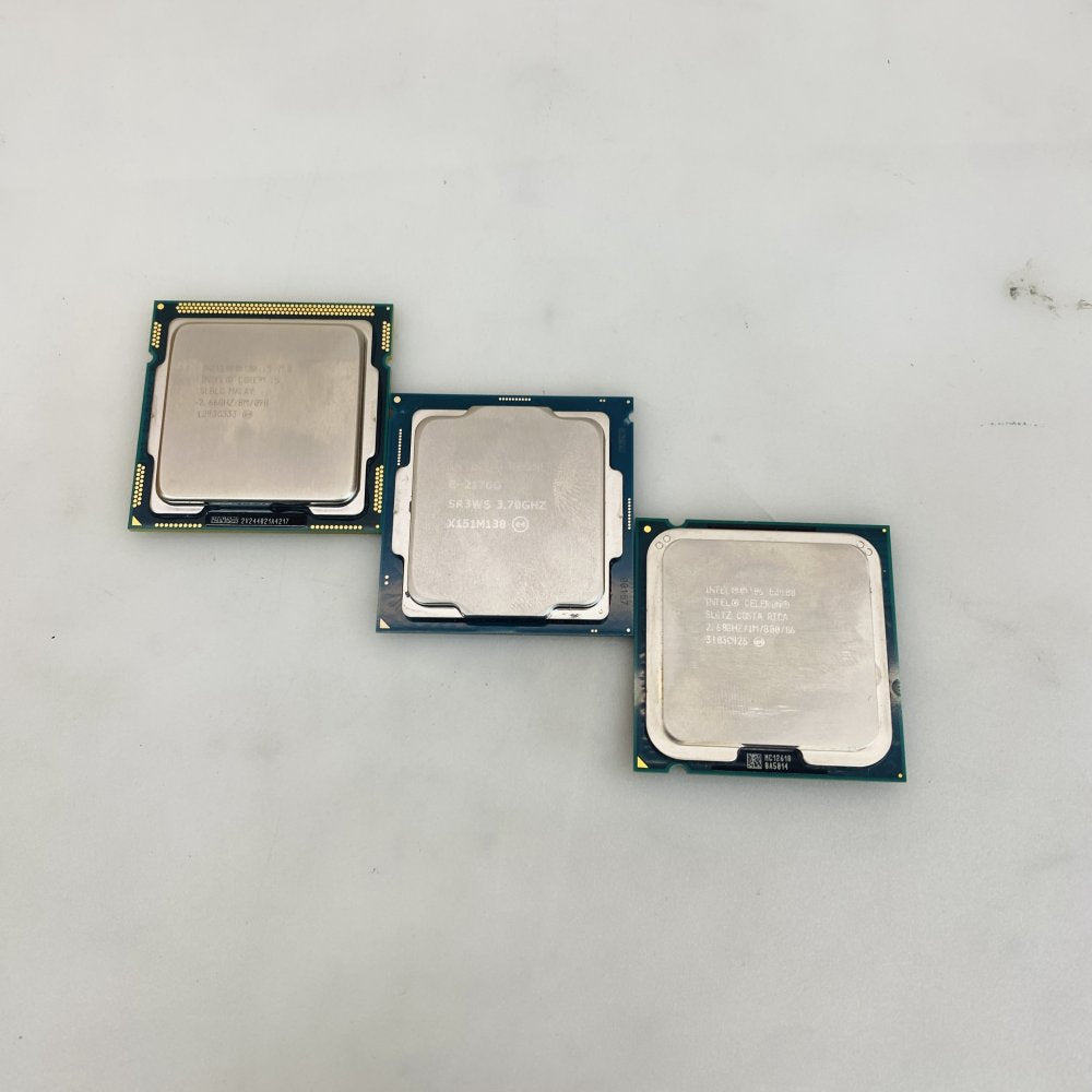 Lot of 3 Intel CPUs - Xeon E-2176G, Core i5-750, Celeron Grade A