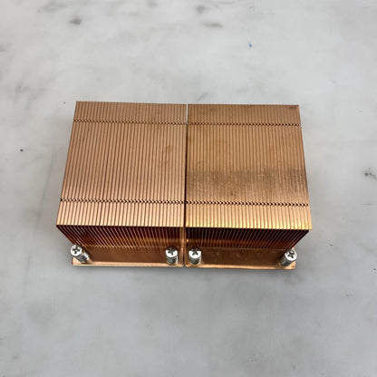 Copper Dual-Fin LGA 4189 Heatsink Pair w/ Mounting Springs Grade A