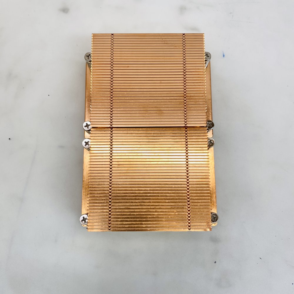 Copper Dual-Fin LGA 4189 Heatsink Pair w/ Mounting Springs Grade A