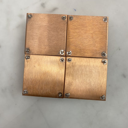 Copper LGA 3647 Narrow Heatsink Array 4-Pack Mounted on Copper Base Grade A