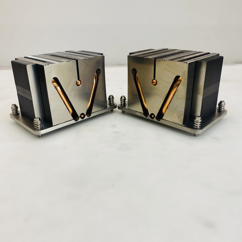 Set of 2 CPU LGA 4677 Heatsinks Copper Base Heatpipe Cooler Grade A