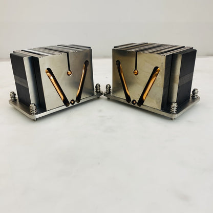 Set of 2 CPU LGA 4677 Heatsinks Copper Base Heatpipe Cooler Grade A