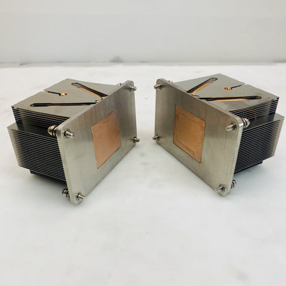 Set of 2 CPU LGA 4677 Heatsinks Copper Base Heatpipe Cooler Grade A
