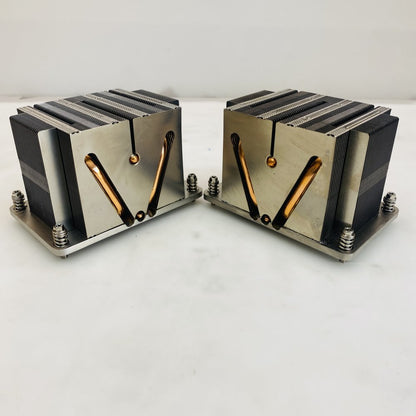 Set of 2 CPU LGA 4677 Heatsinks Copper Base Heatpipe Cooler Grade A