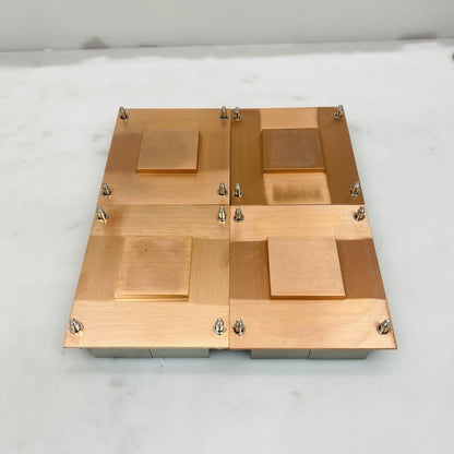 Lot of 4 Copper Quad Cold-Plate LGA 2011/2066 Heatsink Aluminum Fins Grade A