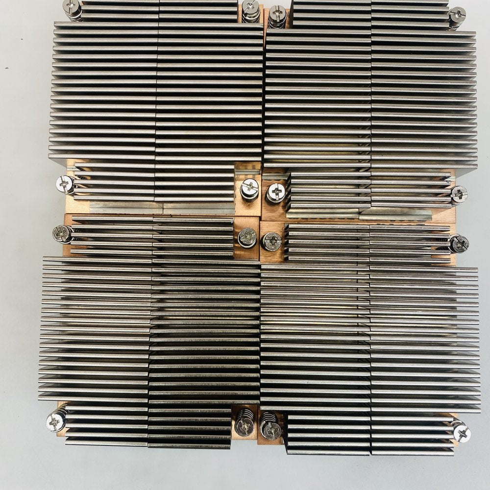 Lot of 4 Copper Quad Cold-Plate LGA 2011/2066 Heatsink Aluminum Fins Grade A