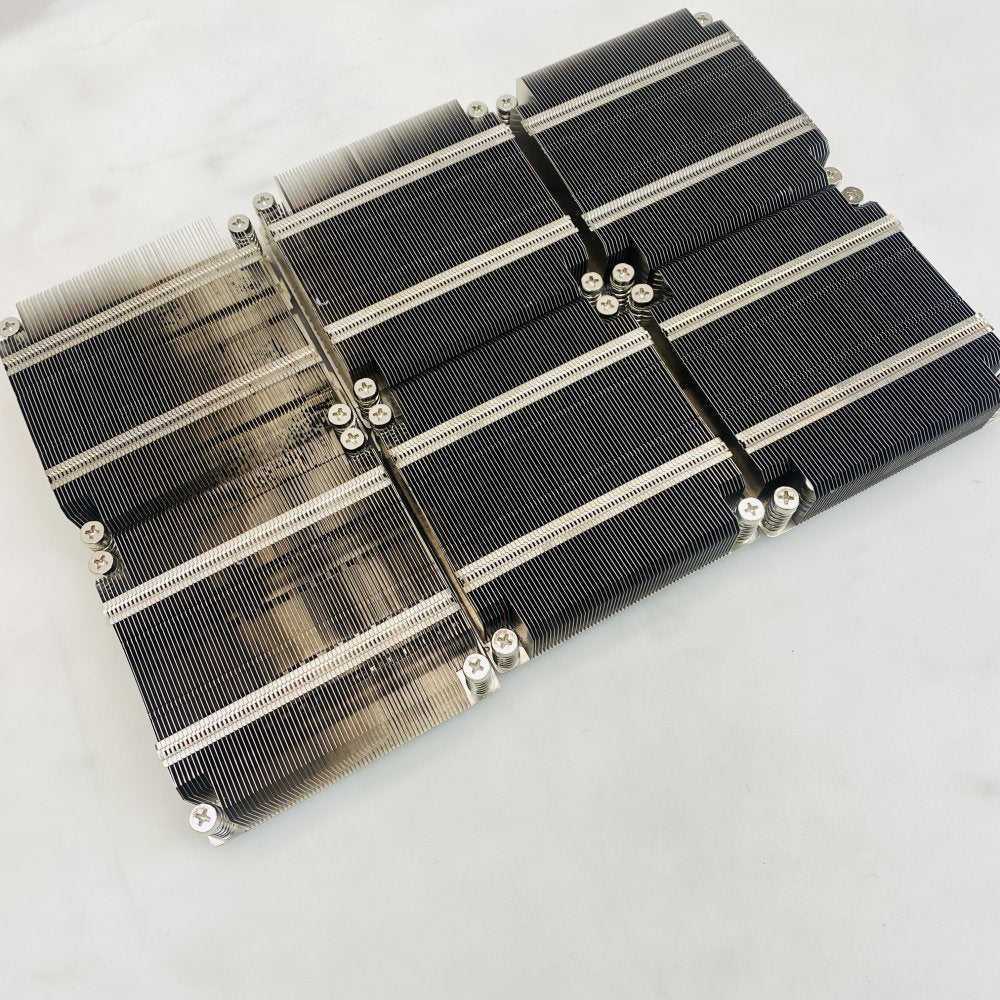 Large 6-Block Aluminum Finned Heatsink Assembly for CPU/GPU LGA 3647 Grade A