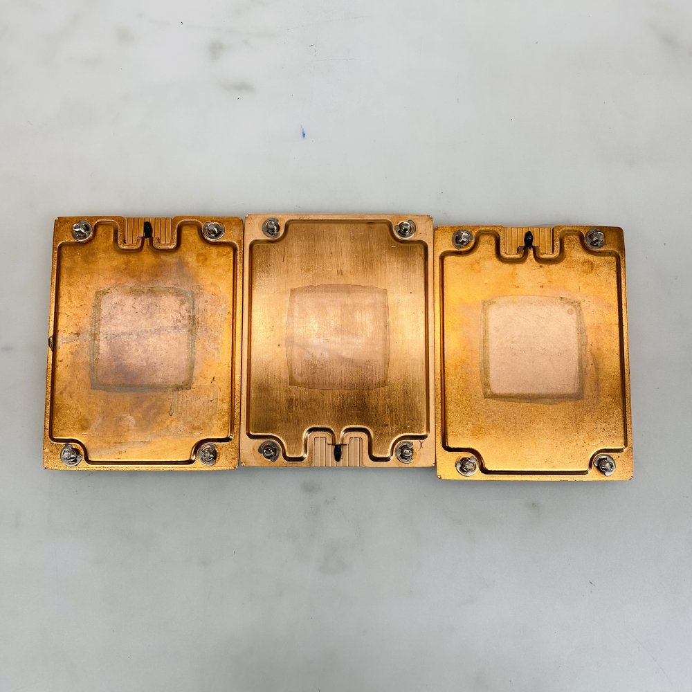 Copper CPU LGA 4189 Heatsinks Triple Module Cold Plate Assemblies Grade A
