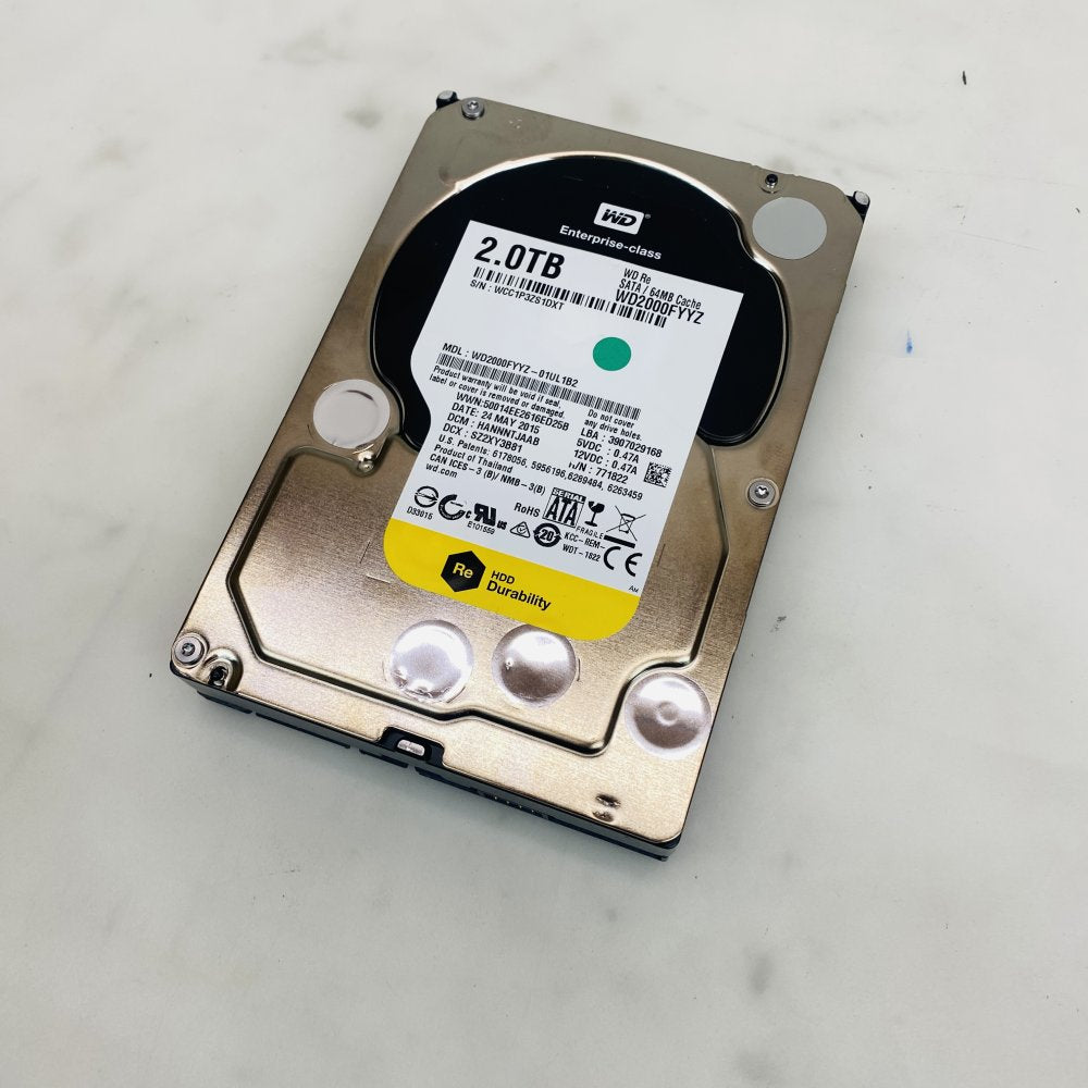 WD WD2000FYYZ 2.0TB Re Enterprise SATA 3.5in 64MB Cache HDD Grade A