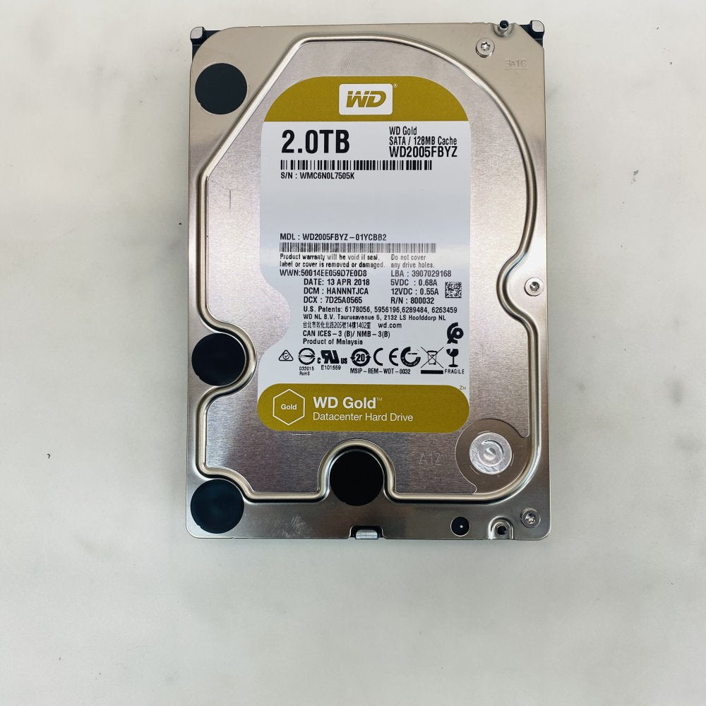 WD Gold WD2005FBYZ 2TB SATA 3.5in Datacenter Hard Drive Grade A