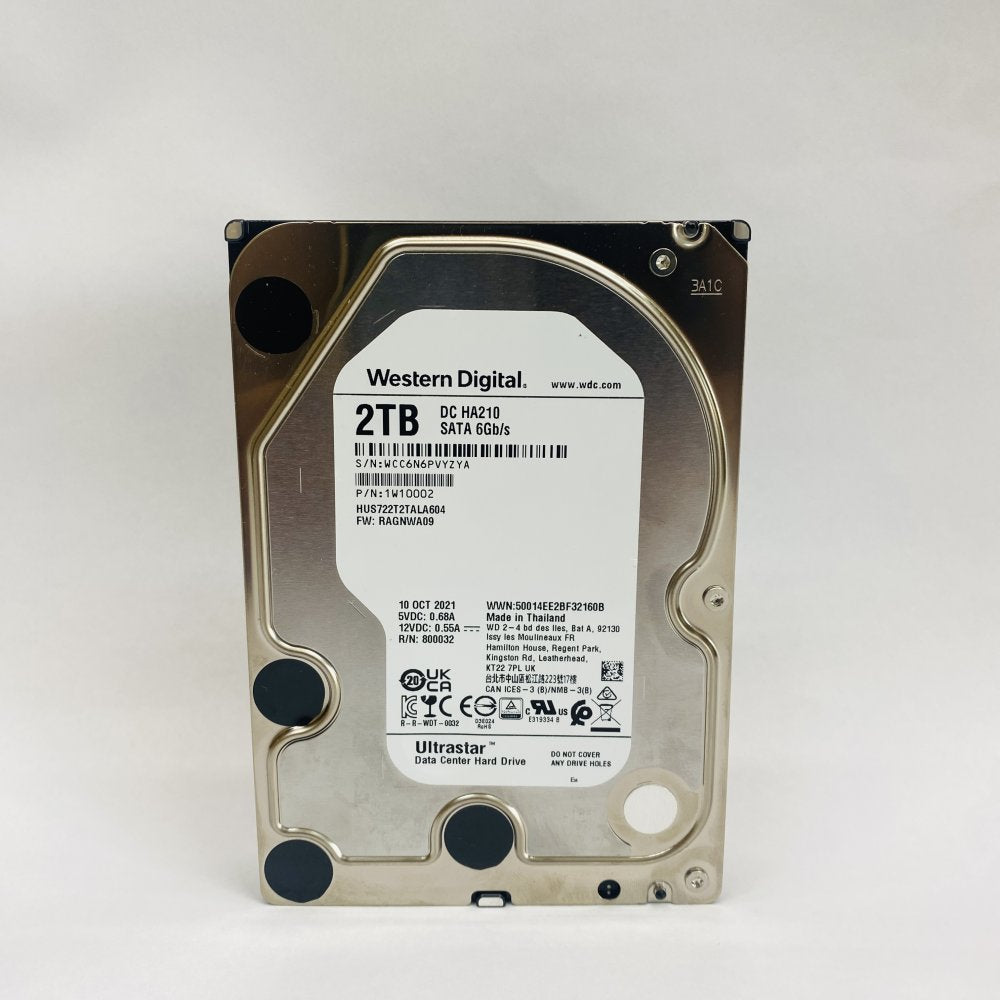 Western Digital Ultrastar DC HA210 2TB SATA 6Gb/s 3.5in Hard Drive Grade A