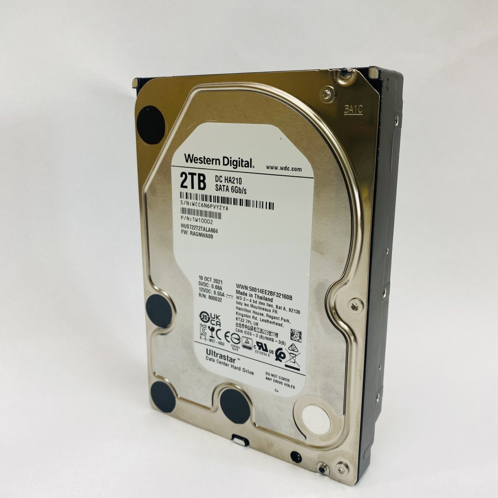 Western Digital Ultrastar DC HA210 2TB SATA 6Gb/s 3.5in Hard Drive Grade A
