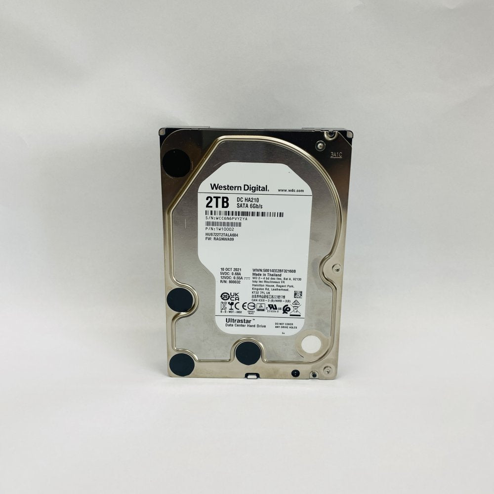 Western Digital Ultrastar DC HA210 2TB SATA 6Gb/s 3.5in Hard Drive Grade A