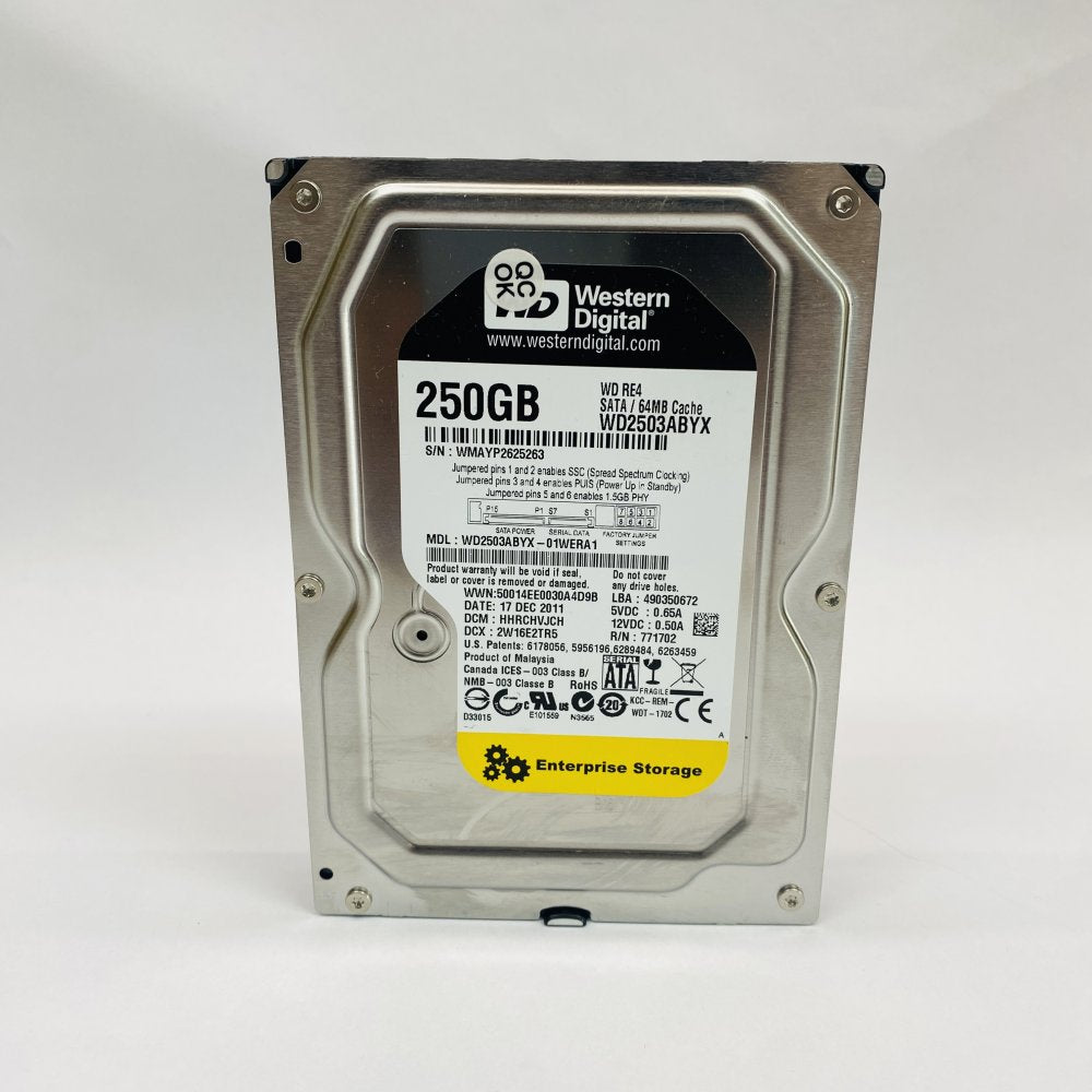 Western Digital WD2503ABYX WD RE4 250GB SATA 64MB Cache Enterprise HDD Grade A
