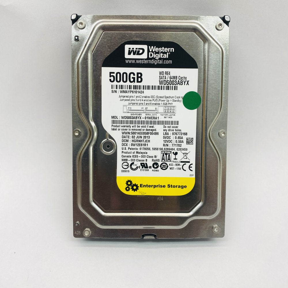 WD Western Digital WD5003ABYX 500GB RE4 SATA 3.5in Enterprise HDD Grade A