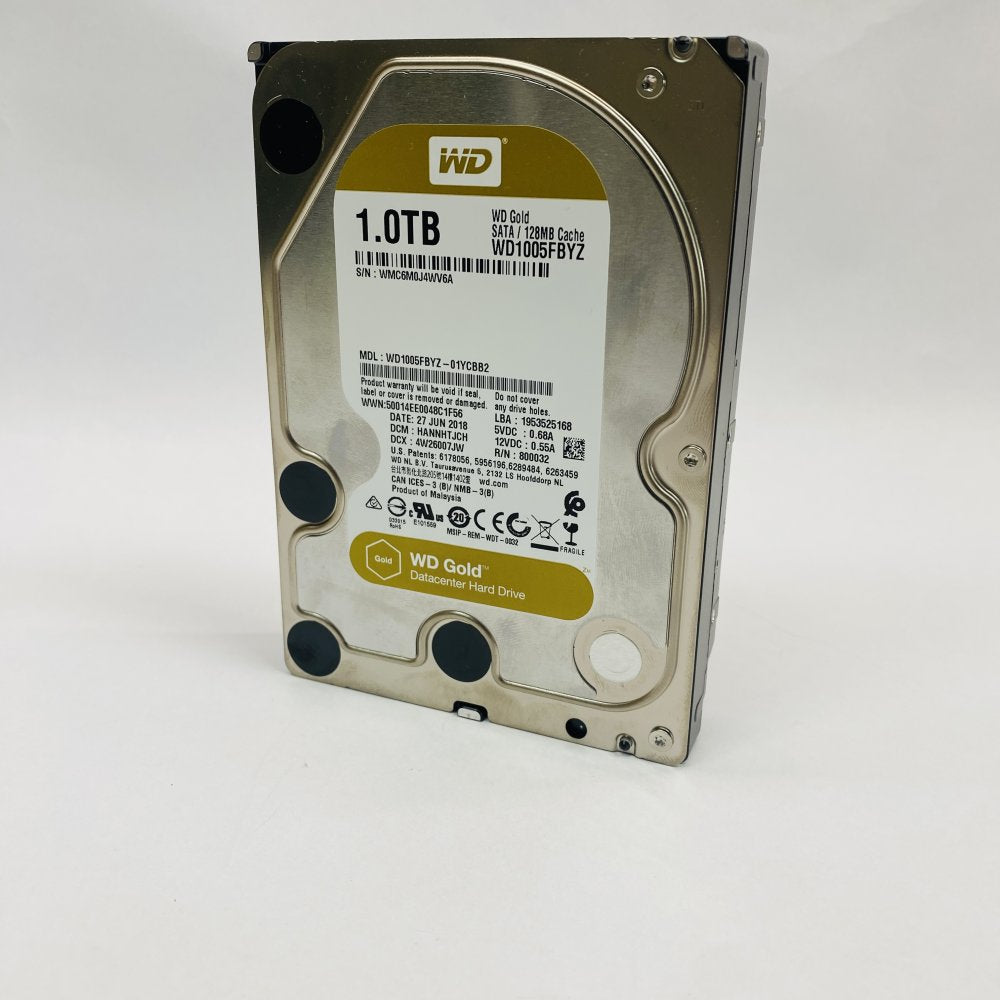 WD Gold WD1005FBYZ 1TB SATA 3.5in HDD 128MB Cache Datacenter Hard Drive Grade A