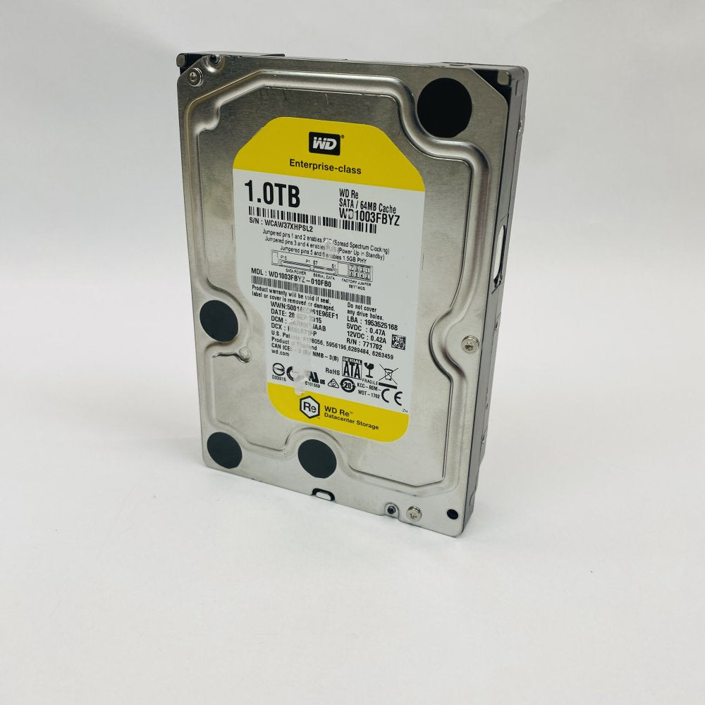 WD Re WD1003FBYZ 1TB SATA 3.5in Datacenter HDD 64MB Cache Grade A