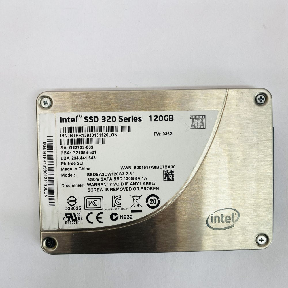 Intel SSD 320 Series 120GB 2.5in SATA 3Gb/s Solid State Drive Lot of 2 Grade A