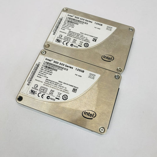 Intel SSD 320 Series 120GB 2.5in SATA 3Gb/s Solid State Drive Lot of 2 Grade A
