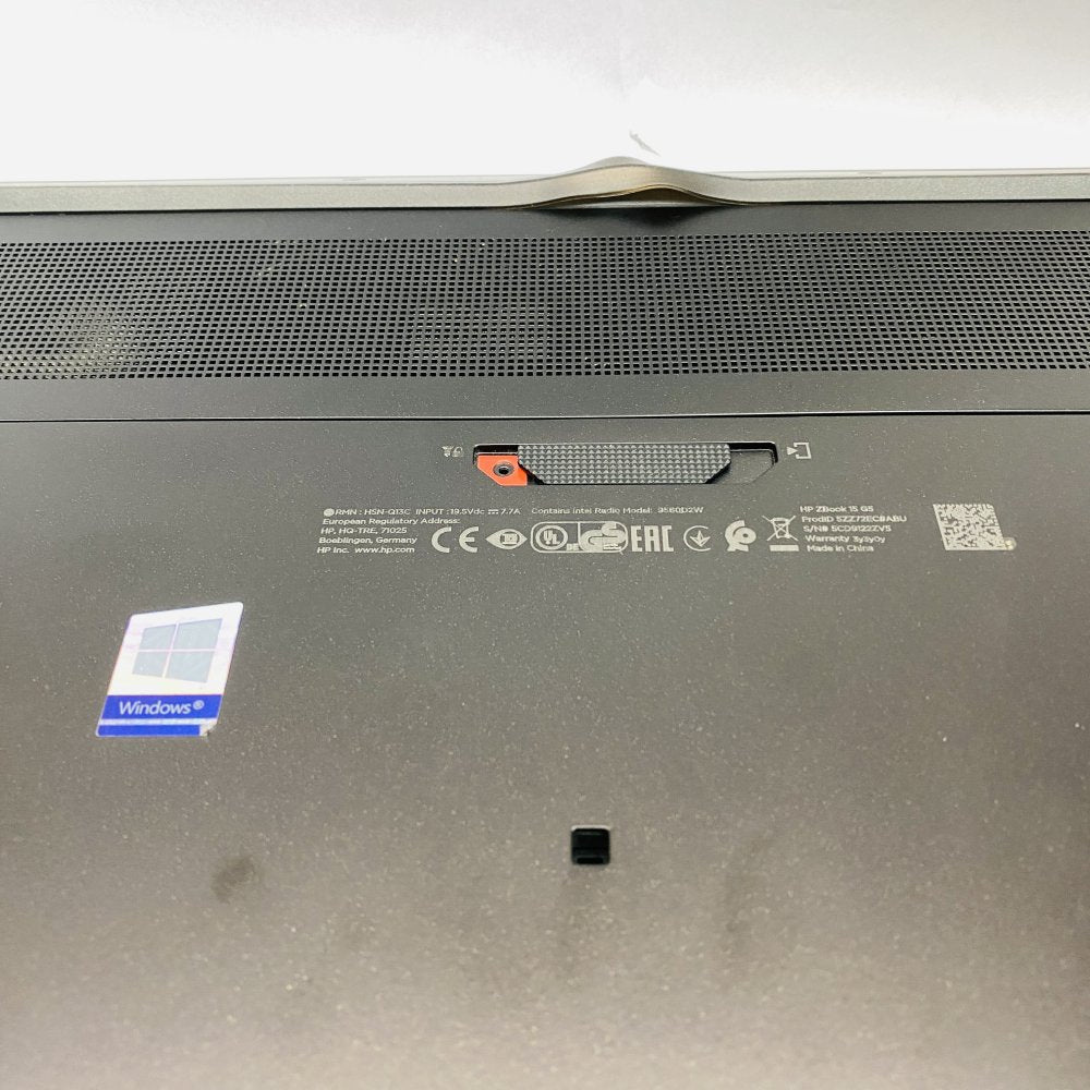 HP ZBook 15 G5 i7-8850H 16GB RAM Quadro P2000 477GB SSD Grade B